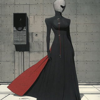 Hatchwater style, Midjourney V6.1: haute-couture fashion outfit