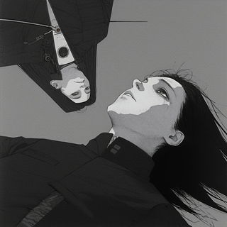 Hatchwater style, Midjourney V6.1: black-and-white manga comic strip