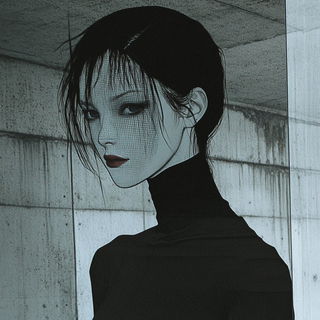Hatchwater style, Midjourney V6.1: photographic portrait of female protagonist