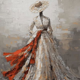 Ochromorphic style, Midjourney V6.1: haute-couture fashion outfit