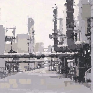 Ochromorphic style, Midjourney V6.1: technical infrastructure blueprint schematics