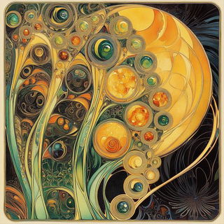 Tealgold Prospect Etching style, Midjourney V6.1: creative pattern composition