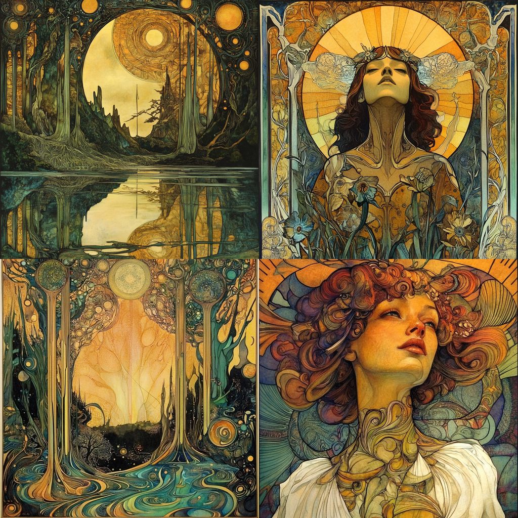 Tealgold Prospect Etching style, Midjourney V6.1, render 1 of 4