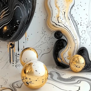 Ocularchipelago style, Midjourney V6.1: abstract 3D render