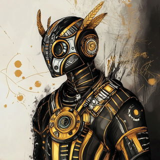 Ocularchipelago style, Midjourney V6.1: concept art character design of retropunk steam knight