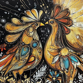 Ocularchipelago style, Midjourney V6.1: traditional folk art