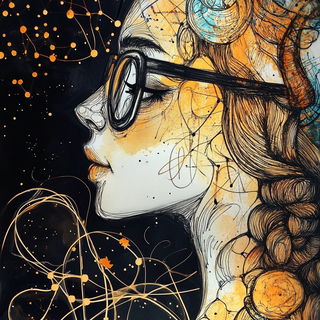 Ocularchipelago style, Midjourney V6.1: editorial illustration for popular scientific magazine cover
