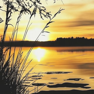 Ocularchipelago style, Midjourney V6.1: realistic landscape photograph of quiet dawn