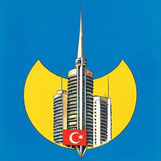Tealway Migrants style, Midjourney V6.1: bold minimalist logo design for Istanbul city municipal services