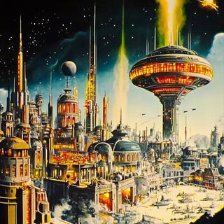 Tealway Migrants style, Midjourney V6.1: cinematic shot from sci-fi movie