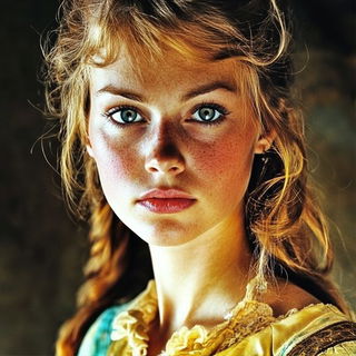 Tealway Migrants style, Midjourney V6.1: photographic portrait of female protagonist