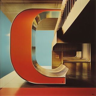 Grainfrost style, Midjourney V6.1: typographic composition with large letters