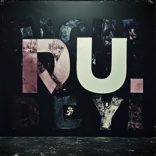 Celink style, Midjourney V6.1: typographic composition with large letters