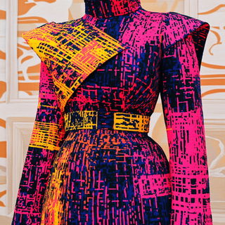Palacefluvia style, Midjourney V6.1: haute-couture fashion outfit