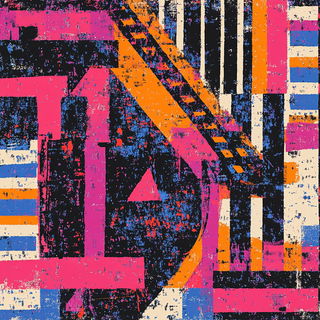 Palacefluvia style, Midjourney V6.1: typographic composition with large letters