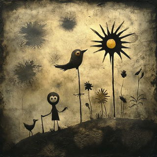 Monumental Stilts style, Midjourney V6.1: traditional folk art