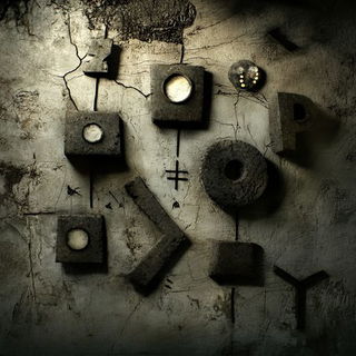 Monumental Stilts style, Midjourney V6.1: typographic composition with large letters