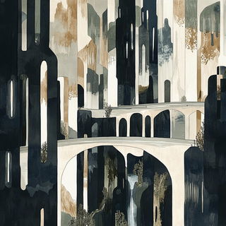Ceruleanvast style, Midjourney V6.1: megacity with futuristic bioarchitecture
