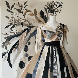Ceruleanvast style, Midjourney V6.1: haute-couture fashion outfit