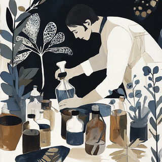 Ceruleanvast style, Midjourney V6.1: editorial illustration for popular scientific magazine cover