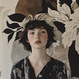 Ceruleanvast style, Midjourney V6.1: photographic portrait of female protagonist