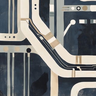 Ceruleanvast style, Midjourney V6.1: technical infrastructure blueprint schematics