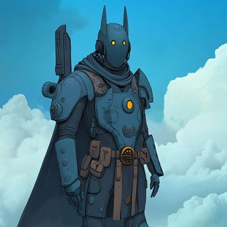 Gorgonarchic style, Midjourney V6.1: concept art character design of retropunk steam knight