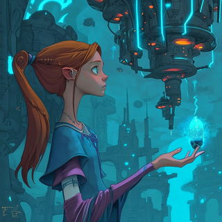 Gorgonarchic style, Midjourney V6.1: retro fairy-tale illustration