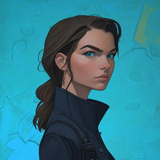 Gorgonarchic style, Midjourney V6.1: photographic portrait of female protagonist
