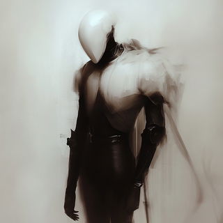 Bristlemosaic style, Midjourney V6.1: concept art character design of retropunk steam knight