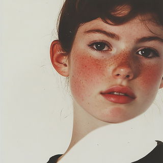 Curlink style, Midjourney V6.1: photographic portrait of female protagonist