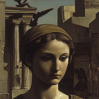 Inkforge Canopy style, Midjourney V6.1: classical 18th-century oil painting
