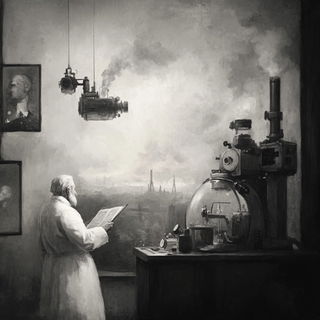 Chromafossilia style, Midjourney V6.1: editorial illustration for popular scientific magazine cover