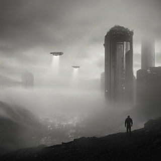 Chromafossilia style, Midjourney V6.1: cinematic shot from sci-fi movie
