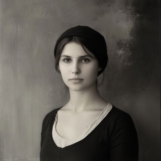 Chromafossilia style, Midjourney V6.1: photographic portrait of female protagonist