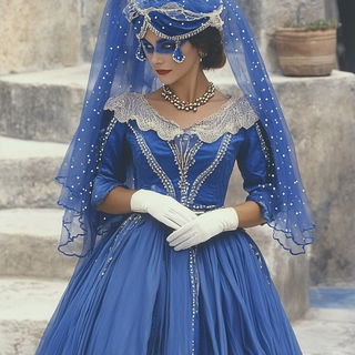 Marionarchic style, Midjourney V6.1: haute-couture fashion outfit