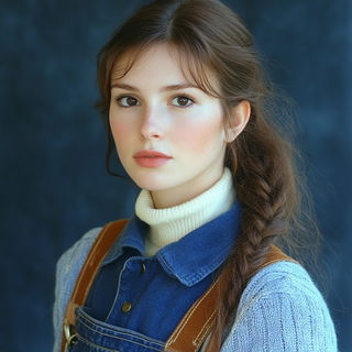 Marionarchic style, Midjourney V6.1: photographic portrait of female protagonist