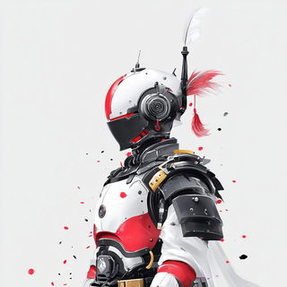 Vermilion Signscapes style, Midjourney V6.1: concept art character design of retropunk steam knight