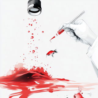 Vermilion Signscapes style, Midjourney V6.1: editorial illustration for popular scientific magazine cover