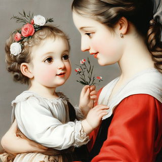 Vermilion Signscapes style, Midjourney V6.1: classical 18th-century oil painting