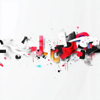 Vermilion Signscapes style, Midjourney V6.1: typographic composition with large letters