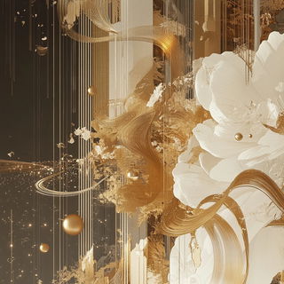 Flame Marbling style, Midjourney V6.1: abstract 3D render