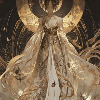 Flame Marbling style, Midjourney V6.1: haute-couture fashion outfit