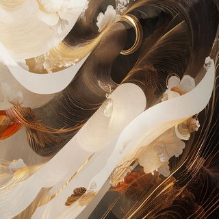 Flame Marbling style, Midjourney V6.1: creative pattern composition