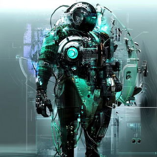 Cloudcloisterism style, Midjourney V6.1: concept art character design of retropunk steam knight