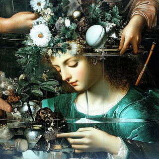 Cloudcloisterism style, Midjourney V6.1: classical 18th-century oil painting
