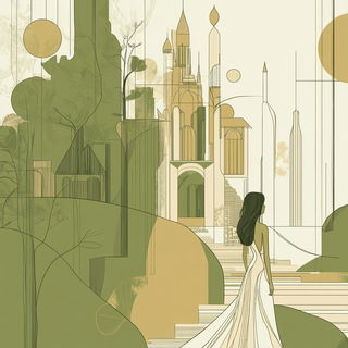 Rubricolor style, Midjourney V6.1: retro fairy-tale illustration