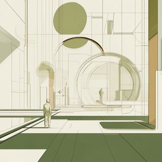 Rubricolor style, Midjourney V6.1: cinematic shot from sci-fi movie