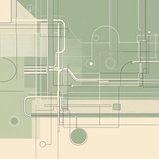 Rubricolor style, Midjourney V6.1: technical infrastructure blueprint schematics