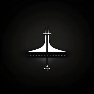 Waterfall Masque style, Midjourney V6.1: bold minimalist logo design for Istanbul city municipal services